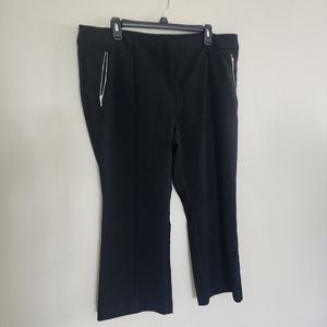 Black Ankle crop boot cut pants